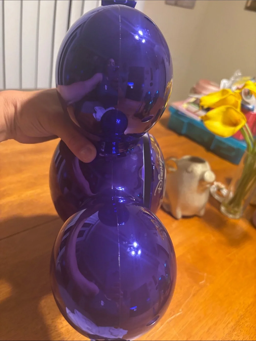 Disney 100Yrs Purple Mickey Head Snack Holder with Strap collectible